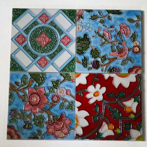 Custom hand painted ceramic tiles